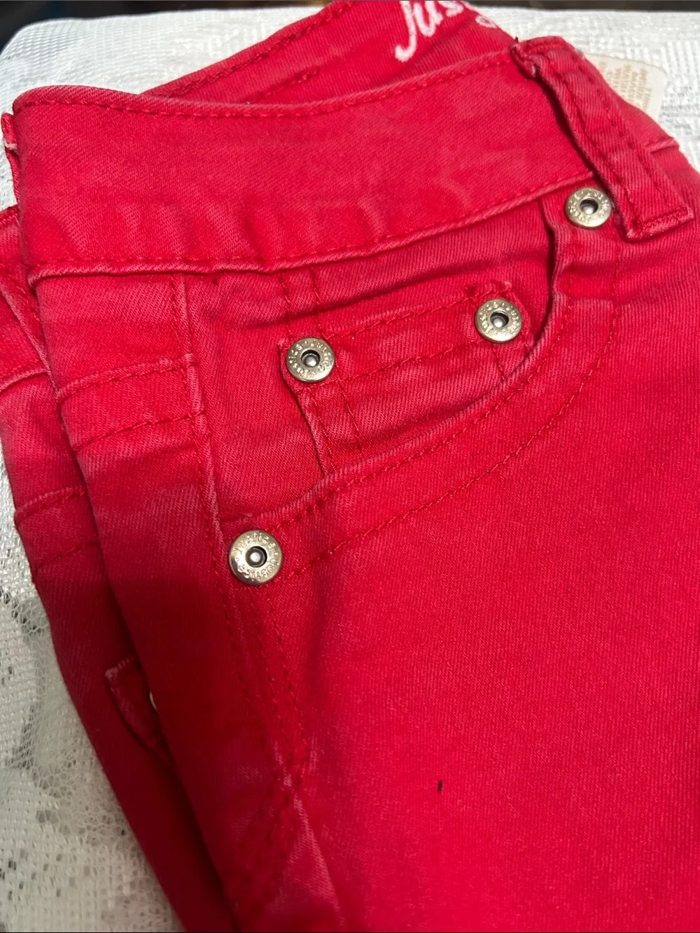 Justice Red Girls Jeans - Slim Fit